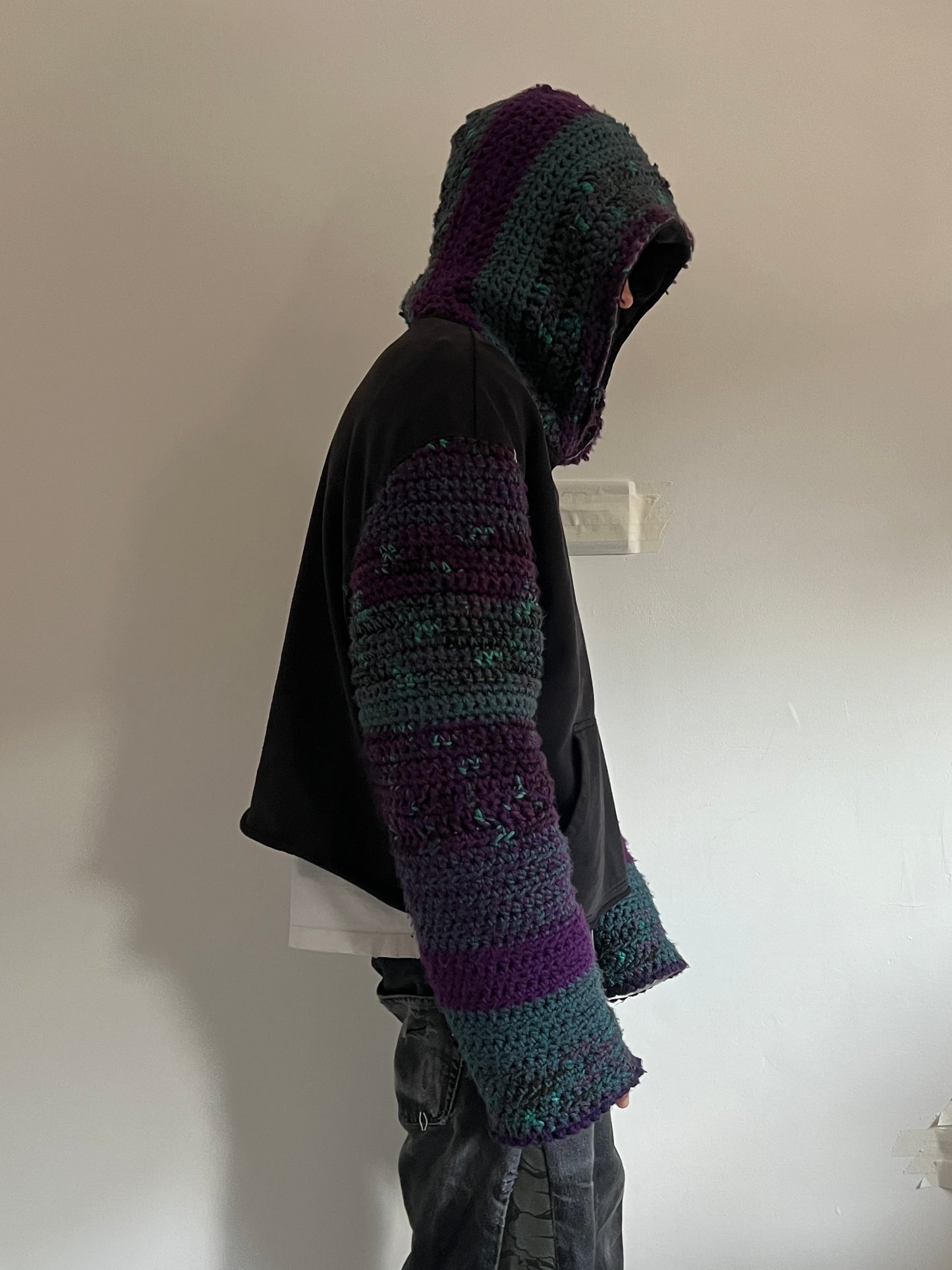 CROCHET INFUSION HOODIE {M}