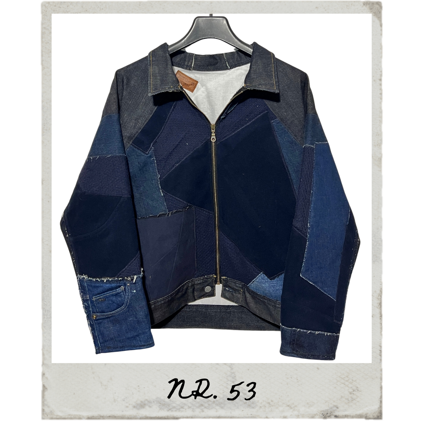 NAVY PUZZLE JACKET {L}