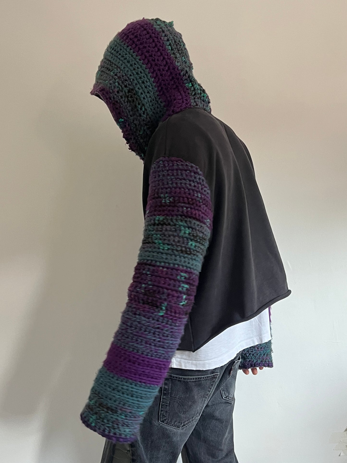 CROCHET INFUSION HOODIE {M}