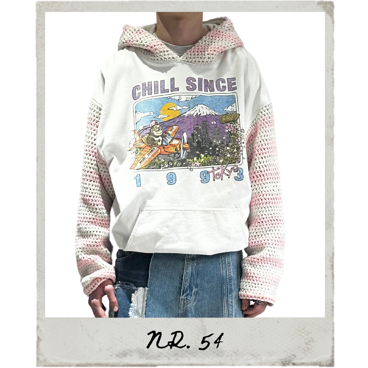 CROCHET HOODIE {M}