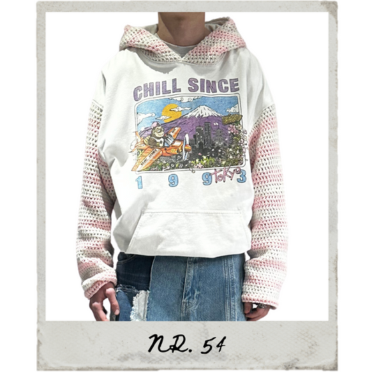 CROCHET HOODIE {M}