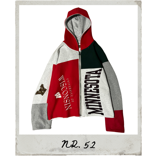 COLLEGE PUZZLE HOODIE {M}