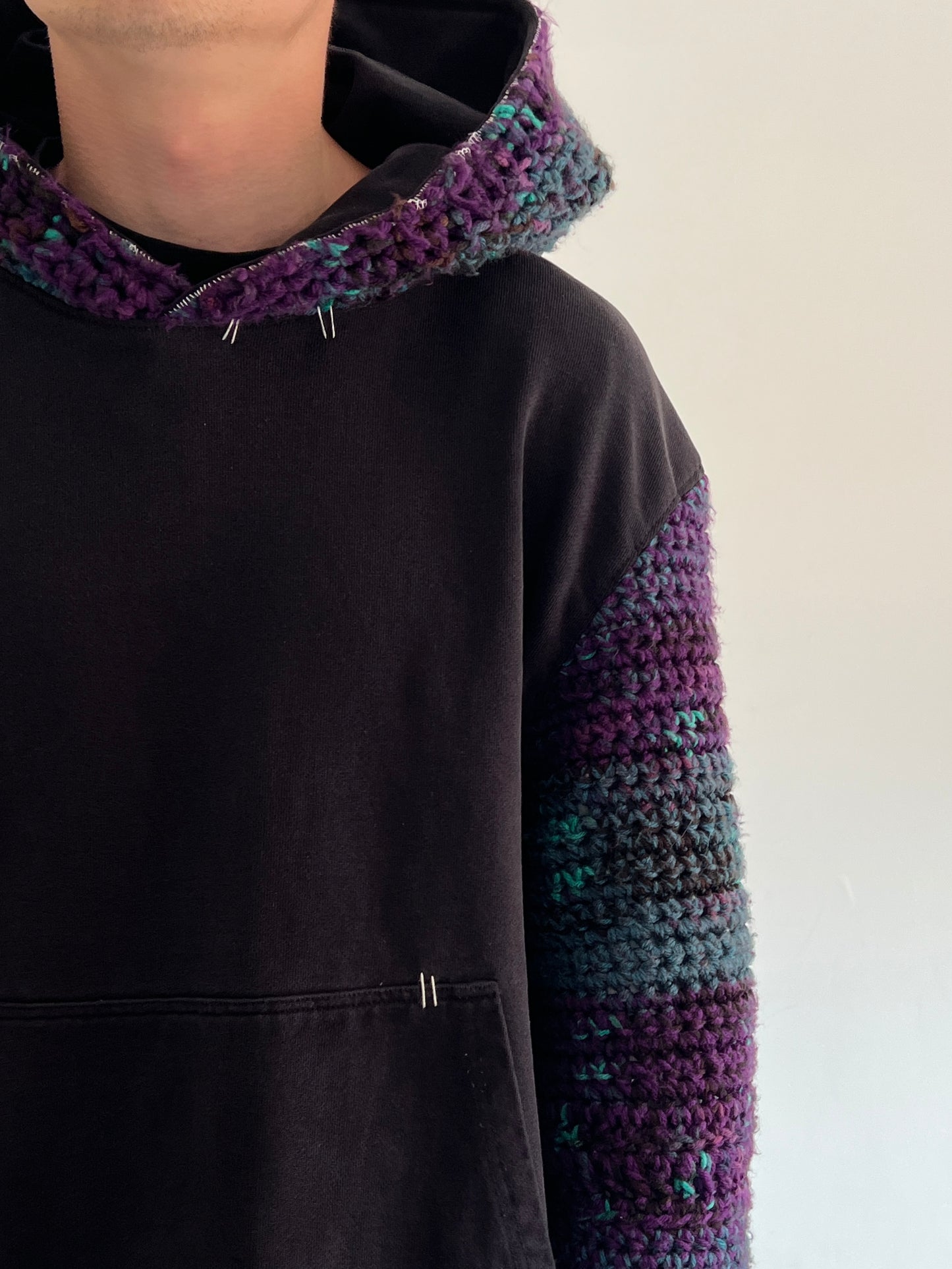 CROCHET INFUSION HOODIE {M}