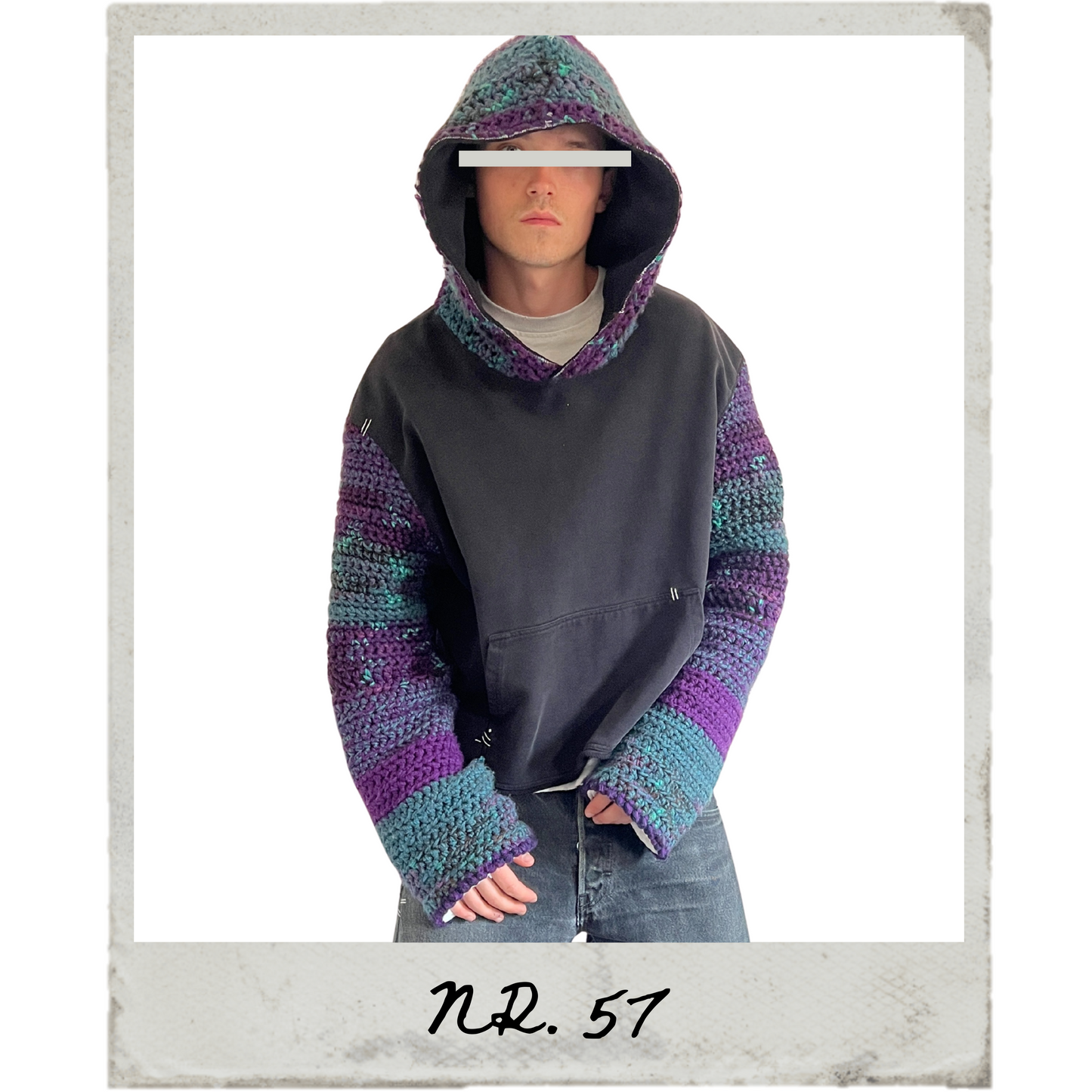 CROCHET INFUSION HOODIE {M}