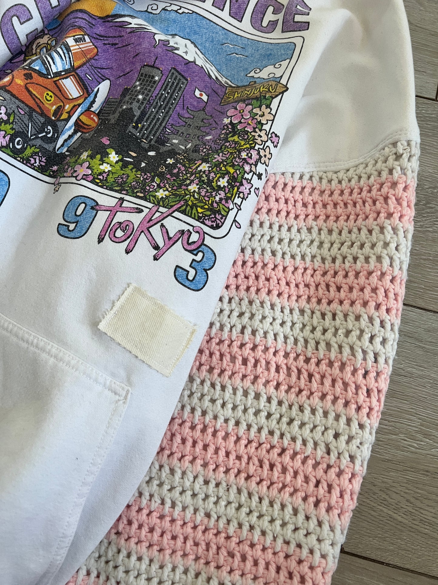 CROCHET HOODIE {M}